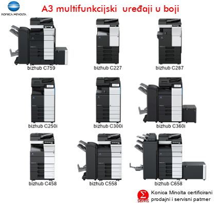 A3 multifunkcijski uređaji u boji