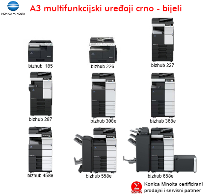 A3 multifunkcijski uređaji crno-bijeli
